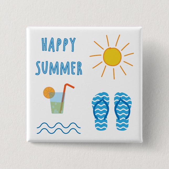 Botón Feliz Verano (Anverso)