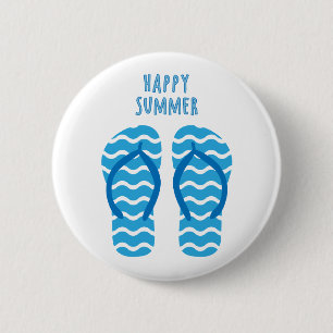 Botón Feliz Verano Con Chanclas