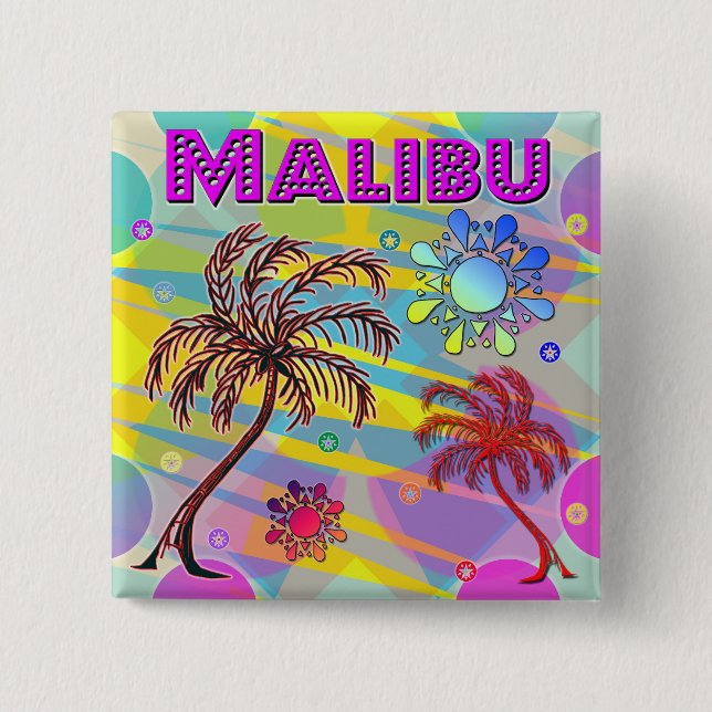 botón Feliz y esperanza de Malibu (Anverso)