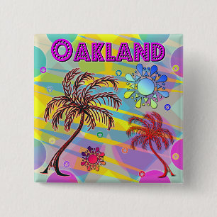botón Feliz y esperanza de Oakland