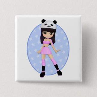 Botón femenino del cuadrado del fiesta de Debbie