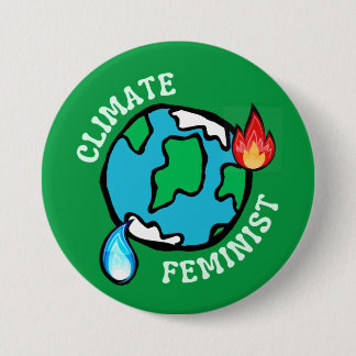 Botón Feminista del Clima (verde)