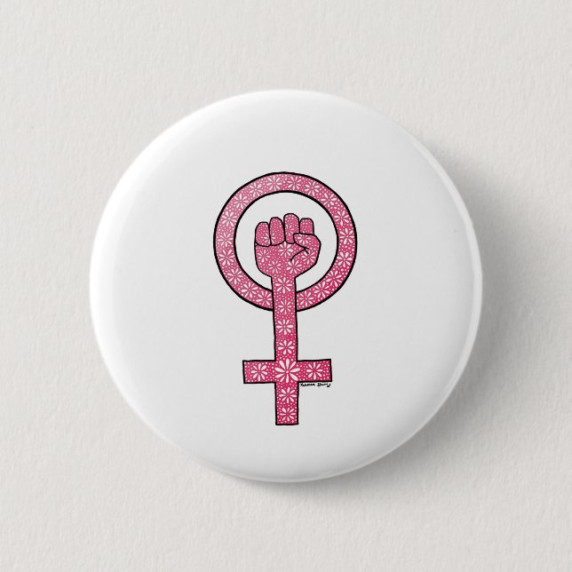 Botón feminista del puño (Anverso)