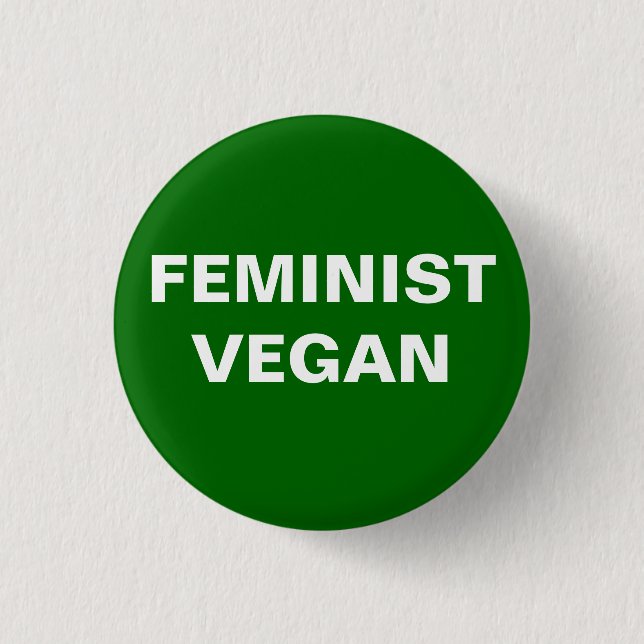 Botón feminista del vegano (Anverso)