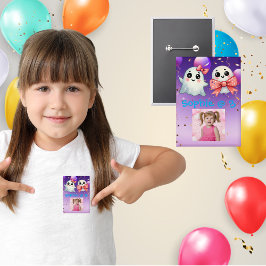botón Fiesta de cumpleaños de niños fantasma de Pa