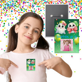 botón Fiesta de cumpleaños de niños fantasma de Pa