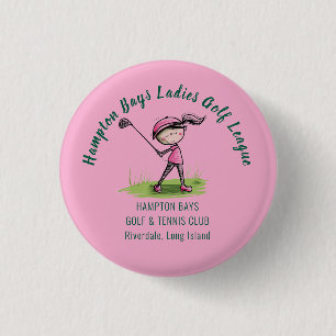 botón Fiesta de la Liga de Golf de las Damas de pe
