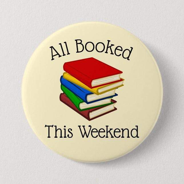 botón Fin de semana para los amantes de los libros (Anverso)