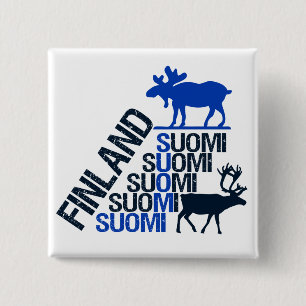 Botón Finlandia Moose & Reindeer