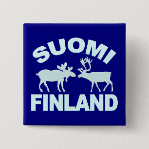 Botón Finlandia Moose & Reindeer