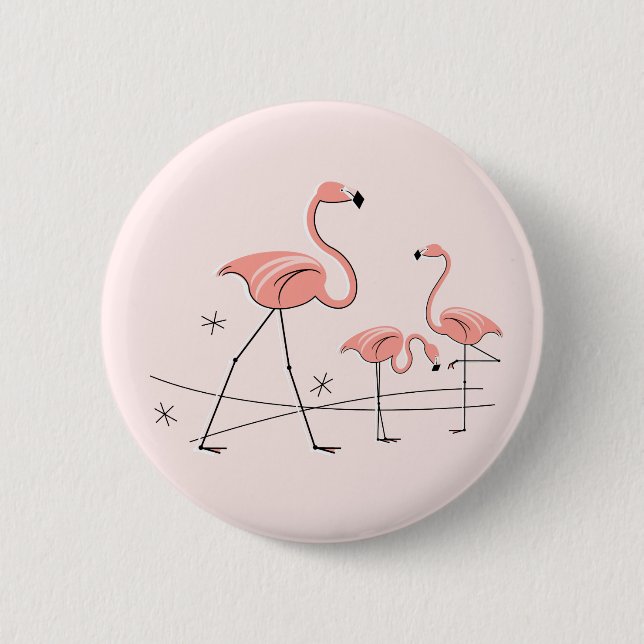 botón Flamingos Trío rosa 2 (Anverso)