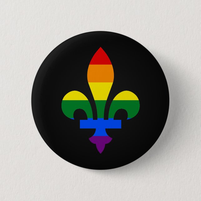 Botón fleur-de-lis del orgullo LGBT (Anverso)