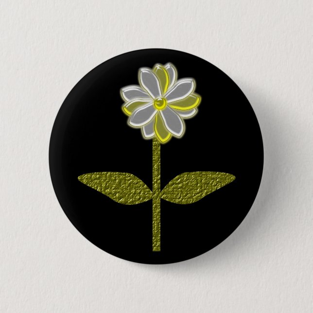 botón Flor de margarita brillante (Anverso)