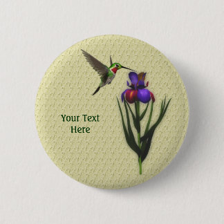 botón Flor Iris de Hummingbird