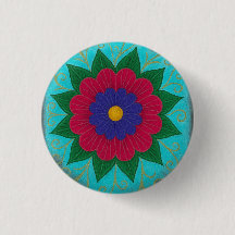 botón Flor multicolor