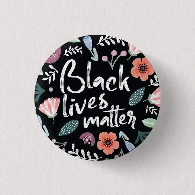 Botón floral Black Lives Matter (Anverso)
