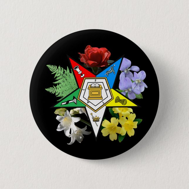 Botón floral del emblema de OES (Anverso)