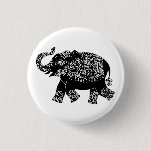 Botón Floral Mehedi Elephant Pin