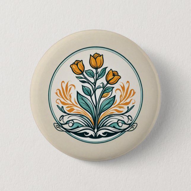 botón Floral naranja (Anverso)