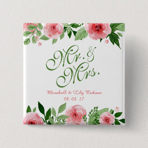 Botón floral personalizado precioso del Pin que s