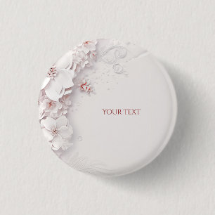 Botón floral rosa marfil desvanecido