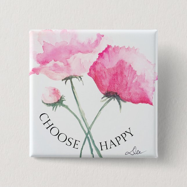 botón Flores rosas (Anverso)