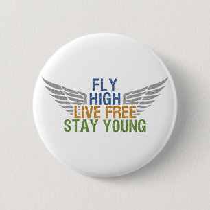 botón FLY HIGH personalizado