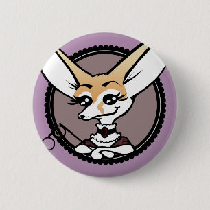 BOTÓN FOX FENNEC DEL ESTILO PERSONALIZADO DE LA V