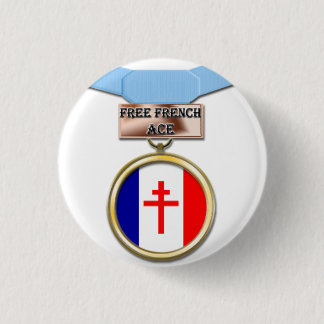 Botón francés libre de la medalla del as