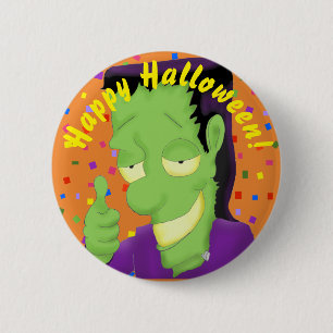 botón Frankencool Halloween