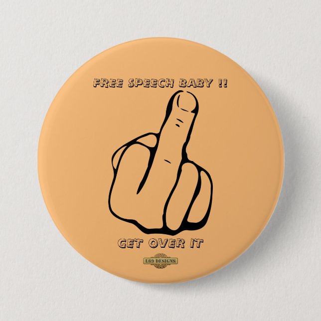 botón "FREE SPEECH BABY" (Anverso)