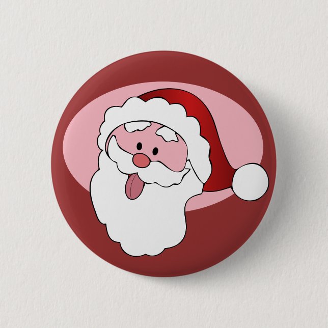 botón Funny Santa personalizado (Anverso)
