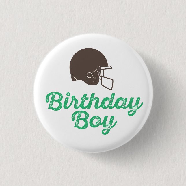 botón Futbol Birthday Boy (Anverso)