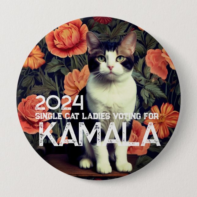 Botón Gama de un solo gato para Kamala (Anverso)