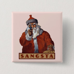 botón Gangsta Santa