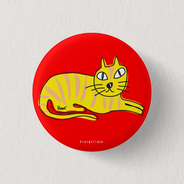botón Gato amarillo (Anverso)