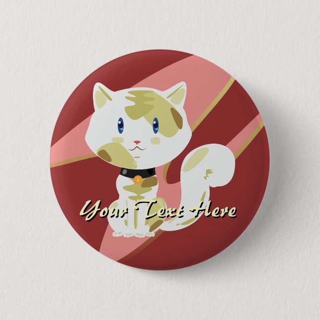 Botón Gato Calico (Anverso)