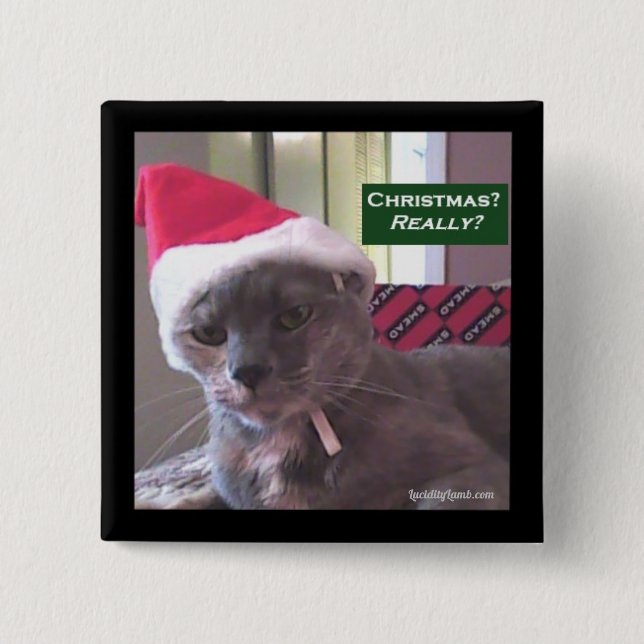 botón Gato de navidades (Anverso)