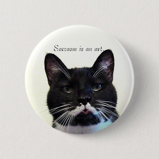 botón Gato de sarcasmo