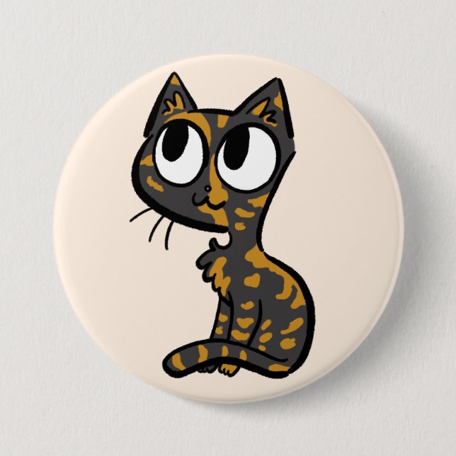 botón Gato de Tortoiseshell (Anverso)
