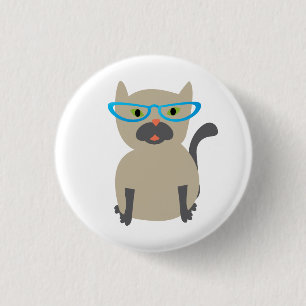 botón Gato en gafas
