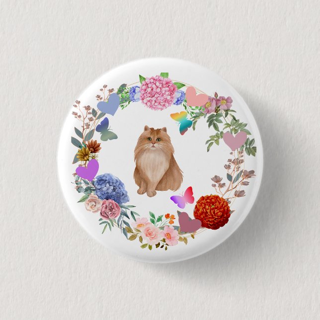 botón Gato floral (Anverso)