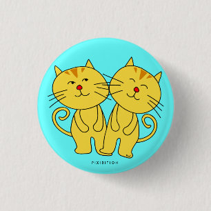 botón Gato Gato Gemelos