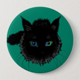 Botón Gato Negro - Colores Personalizados