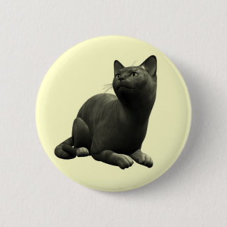Botón Gato Negro Tranquilo