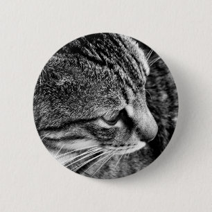 Botón Gato negro y blanco