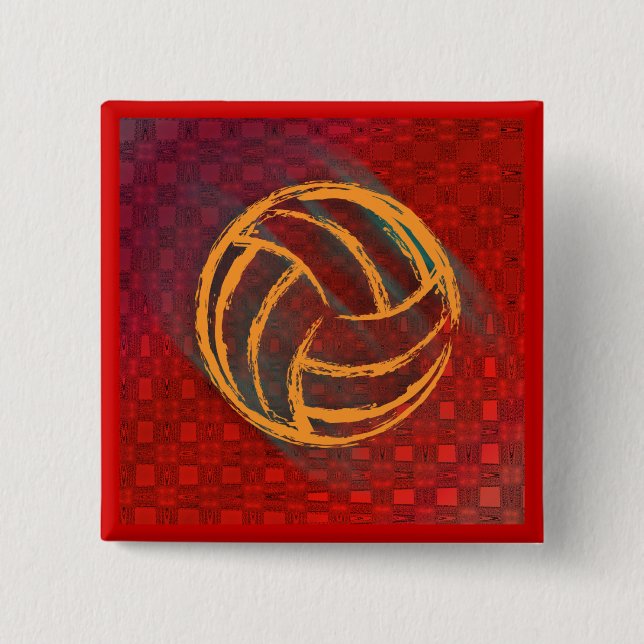 Botón geométrico del voleibol (Anverso)