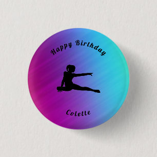 botón Gimnasia / Dance Happy Birday Gradient