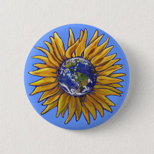 botón Girasol de la Tierra