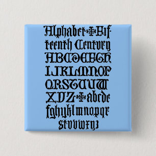 Botón gótico de las letras